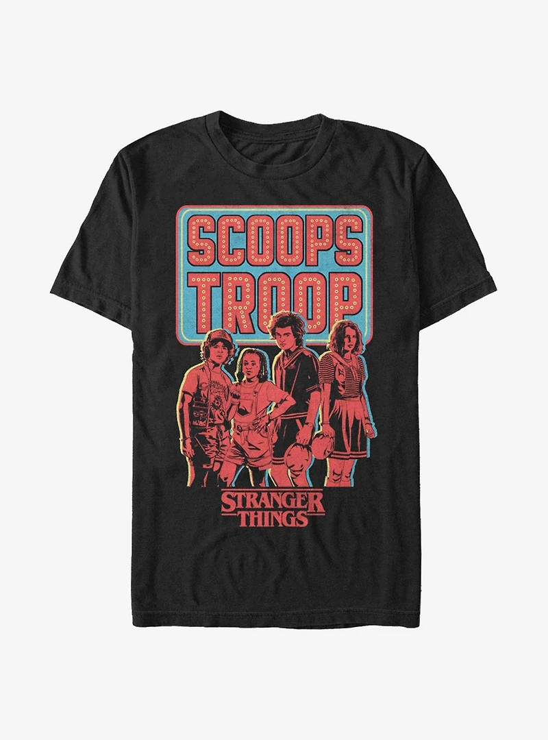 Stranger Things Scoops Troop Red Extra Soft T-Shirt