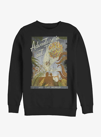 Disney Pixar Up Travel Poster Crew Sweatshirt