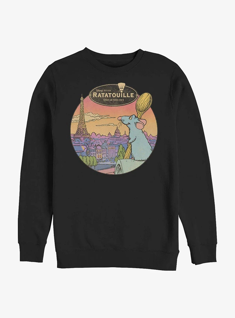 Disney Pixar Ratatouille Le Rat Parisian Crew Sweatshirt