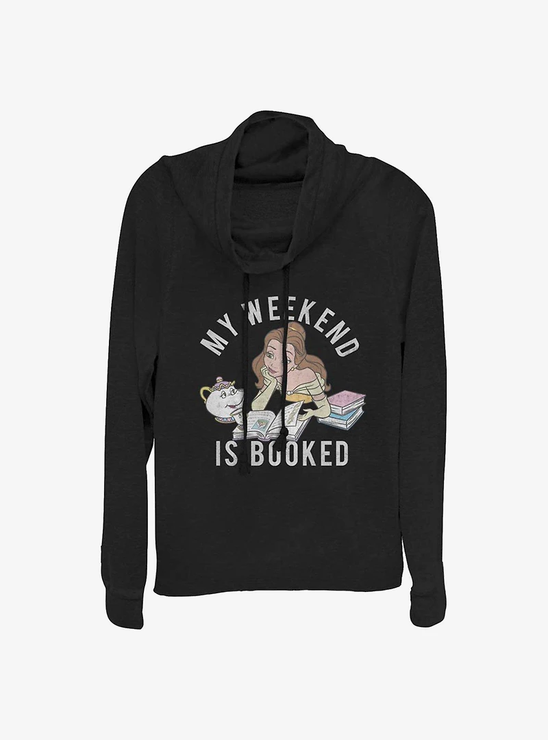 Disney Beauty And The Beast Booked Cowlneck Long-Sleeve Girls Top
