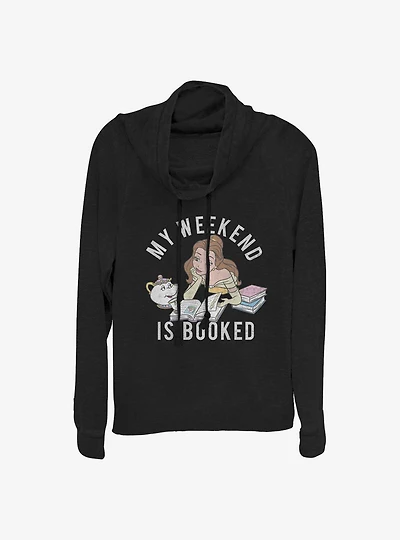 Disney Beauty And The Beast Booked Cowlneck Long-Sleeve Girls Top