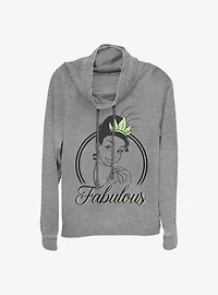 Disney The Princess And Frog Fabulous Tiana Cowlneck Long-Sleeve Girls Top