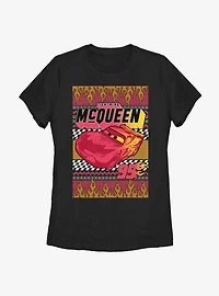 Disney Pixar Cars Lightning Sweater Pattern Womens T-Shirt