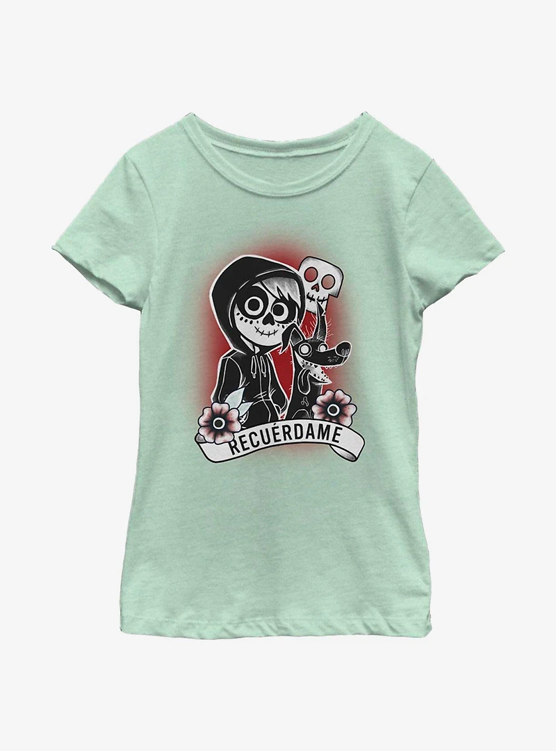 Disney Pixar Coco Recuerdame Tattoo Youth Girls T-Shirt