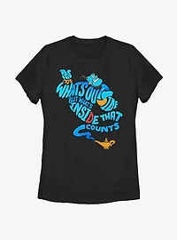 Disney Aladdin Quote Genie Bottle Womens T-Shirt