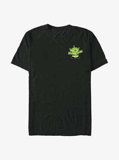 Disney Pixar Toy Story Big Green Alien Faux Pocket T-Shirt