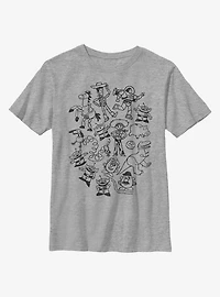 Disney Pixar Toy Story Group Doodle Youth T-Shirt