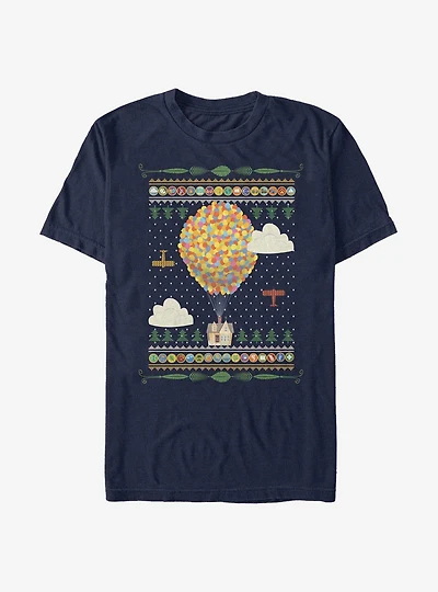 Disney Pixar Up Holiday Sweater Pattern T-Shirt