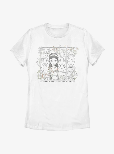 Disney Princesses Floral Womens T-Shirt