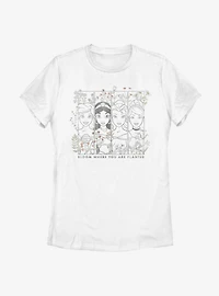 Disney Princesses Floral Womens T-Shirt