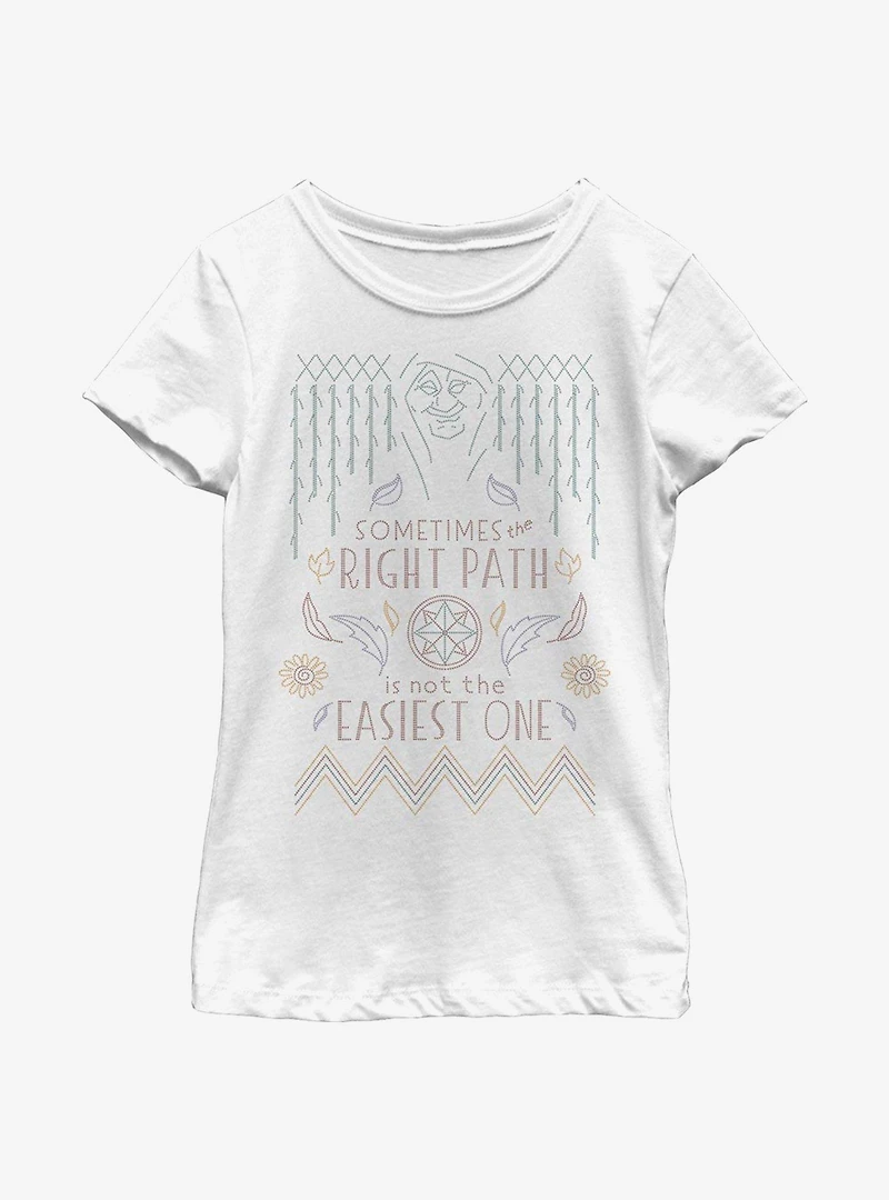 Disney Pocahontas Grandmother Willow Cross Stitch Youth Girls T-Shirt