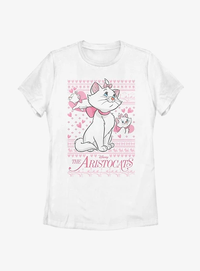 Disney Aristocats Marie Holiday Sweater Pattern Womens T-Shirt