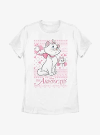 Disney Aristocats Marie Holiday Sweater Pattern Womens T-Shirt