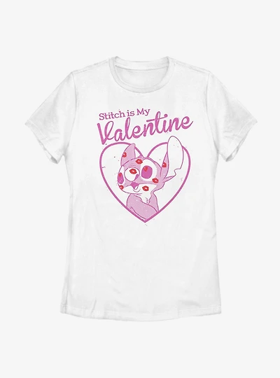 Disney Lilo And Stitch Valentine Womens T-Shirt