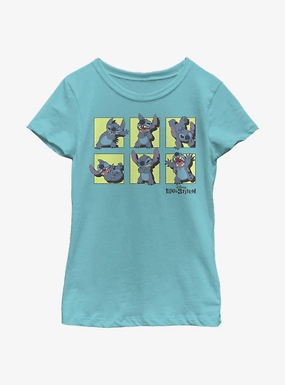 Disney Lilo And Stitch Poses Youth Girls T-Shirt
