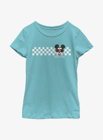 Disney Mickey Mouse Checkers Youth Girls T-Shirt