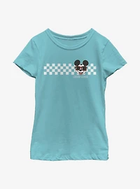 Disney Mickey Mouse Checkers Youth Girls T-Shirt