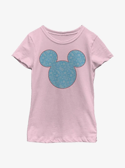Disney Mickey Mouse Americana Paisley Youth Girls T-Shirt