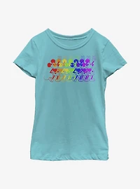Disney Mickey Mouse Rainbow Youth Girls T-Shirt