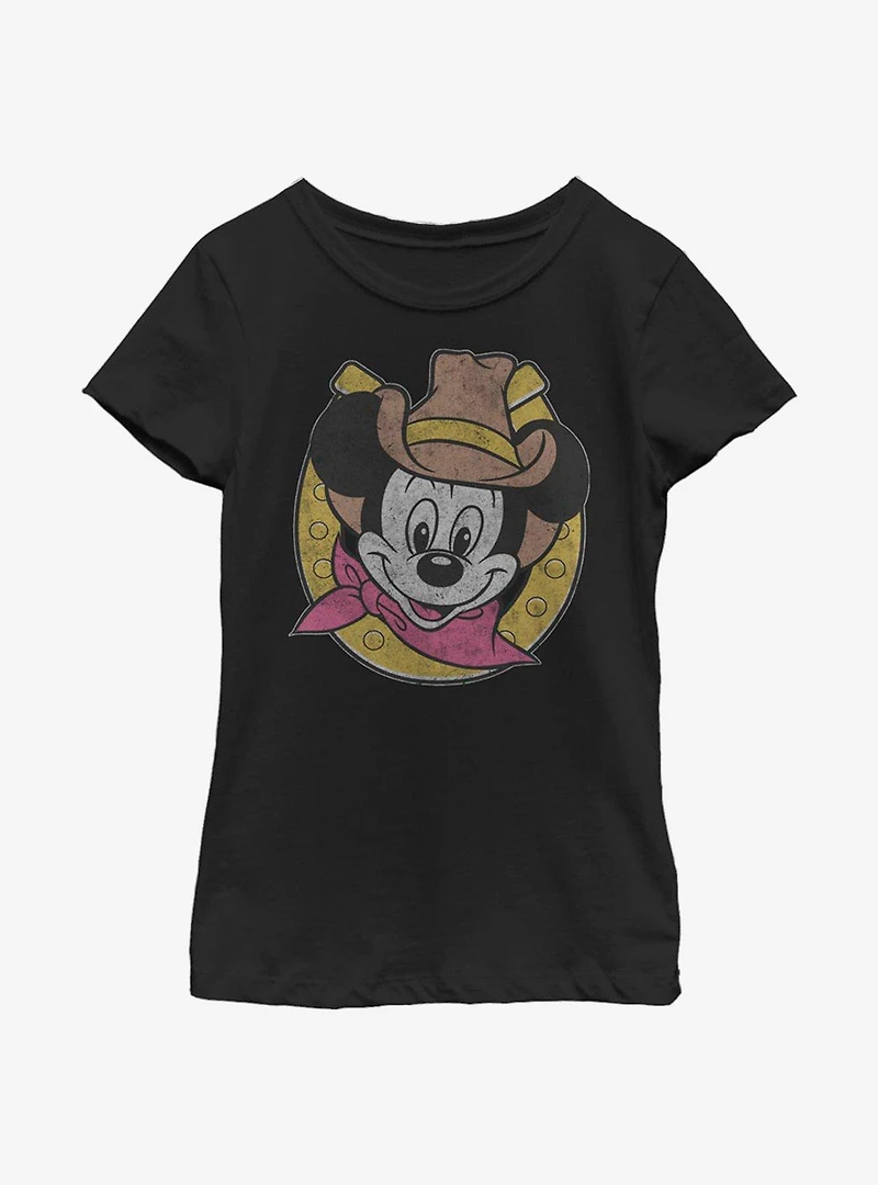 Disney Mickey Mouse Cowboy Youth Girls T-Shirt