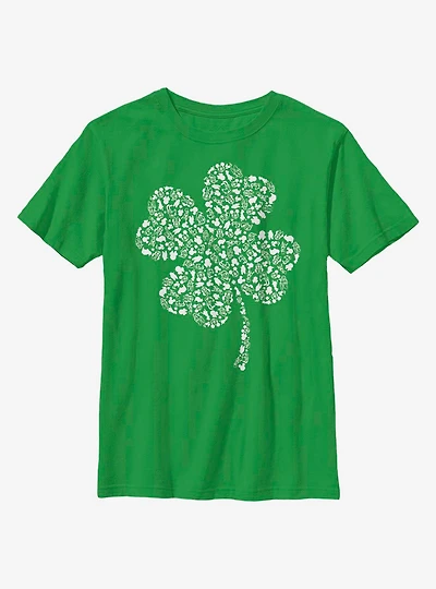 Disney Mickey Mouse Clover Fill Youth T-Shirt