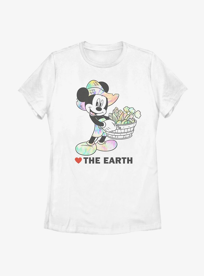 Disney Mickey Mouse Heart The Earth Womens T-Shirt