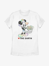 Disney Mickey Mouse Heart The Earth Womens T-Shirt