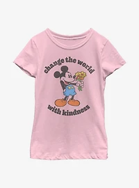 Disney Mickey Mouse Kindness Youth Girls T-Shirt