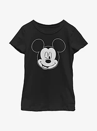 Disney Mickey Mouse Let Me Sleep Outline Youth Girls T-Shirt