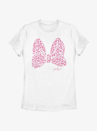 Disney Minnie Mouse Pink Leopard Womens T-Shirt