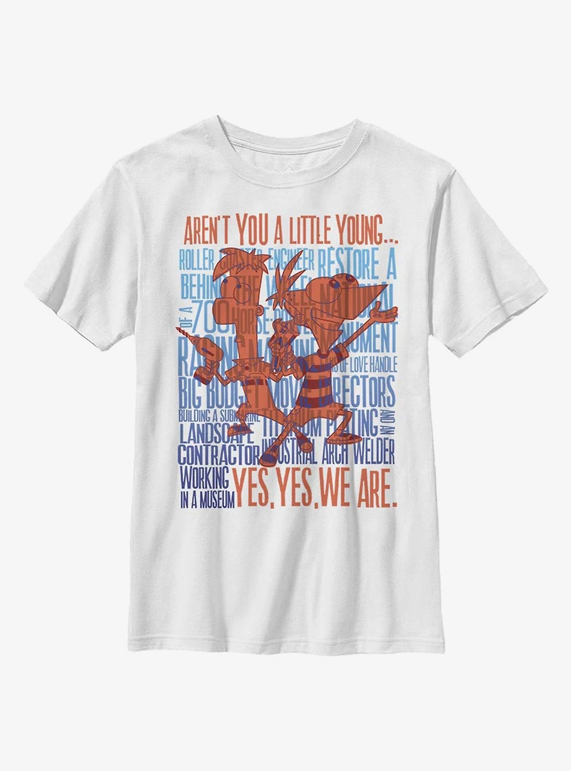 Disney Phineas And Ferb A Little Young Youth T-Shirt