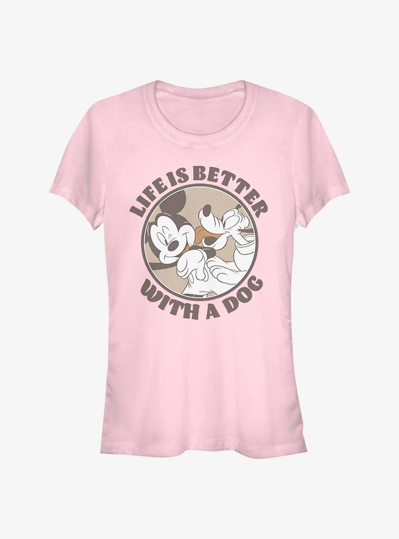 Disney Mickey Mouse Dog Life Girls T-Shirt