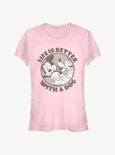 Disney Mickey Mouse Dog Life Girls T-Shirt
