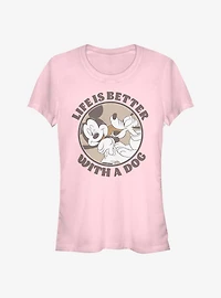 Disney Mickey Mouse Dog Life Girls T-Shirt