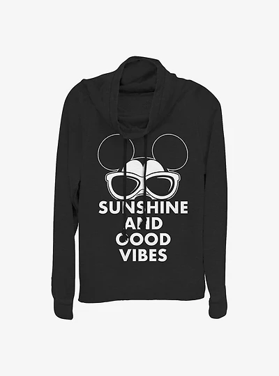 Disney Mickey Mouse Sunshine Cowlneck Long-Sleeve Girls Top