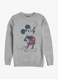 Disney Mickey Mouse Plaid Crew Sweatshirt
