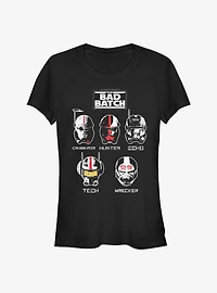 Star Wars: The Bad Batch Helmet Group Girls T-Shirt