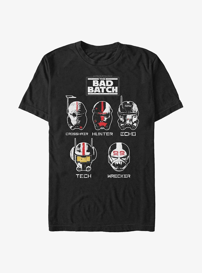 Star Wars: The Bad Batch Helmet Group T-Shirt