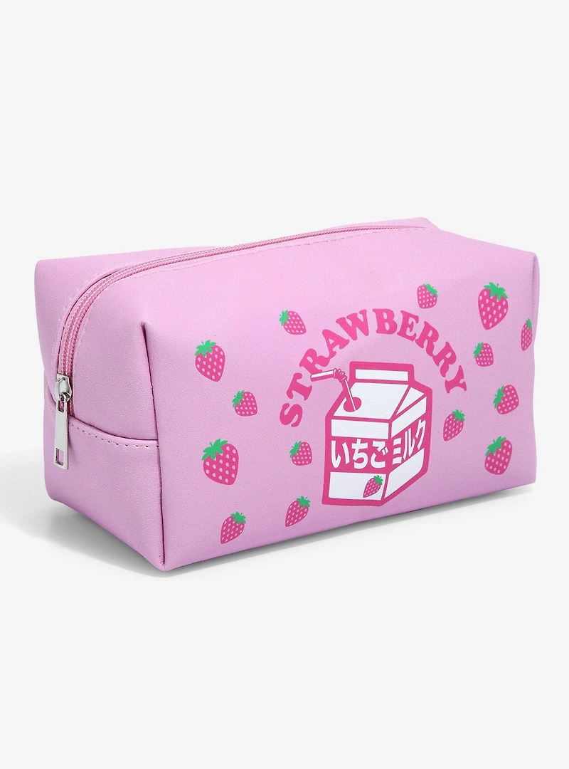 Strawberry Milk Makeup Bag