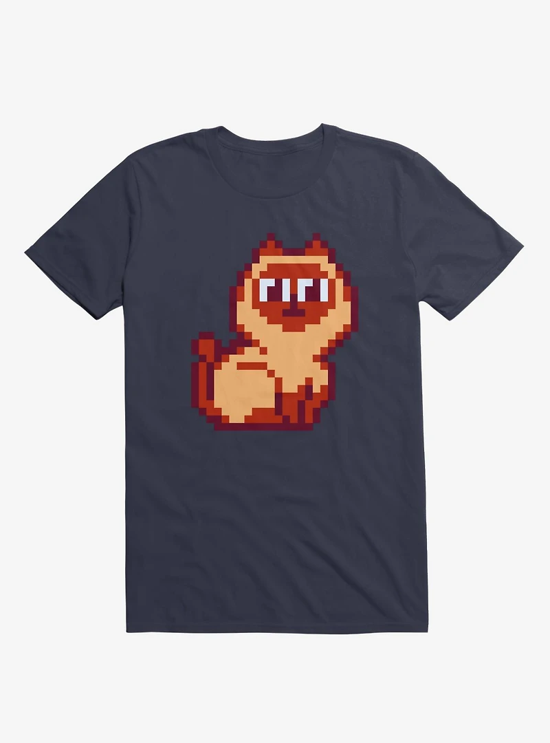 Siamese Cat Pixel Art T-Shirt