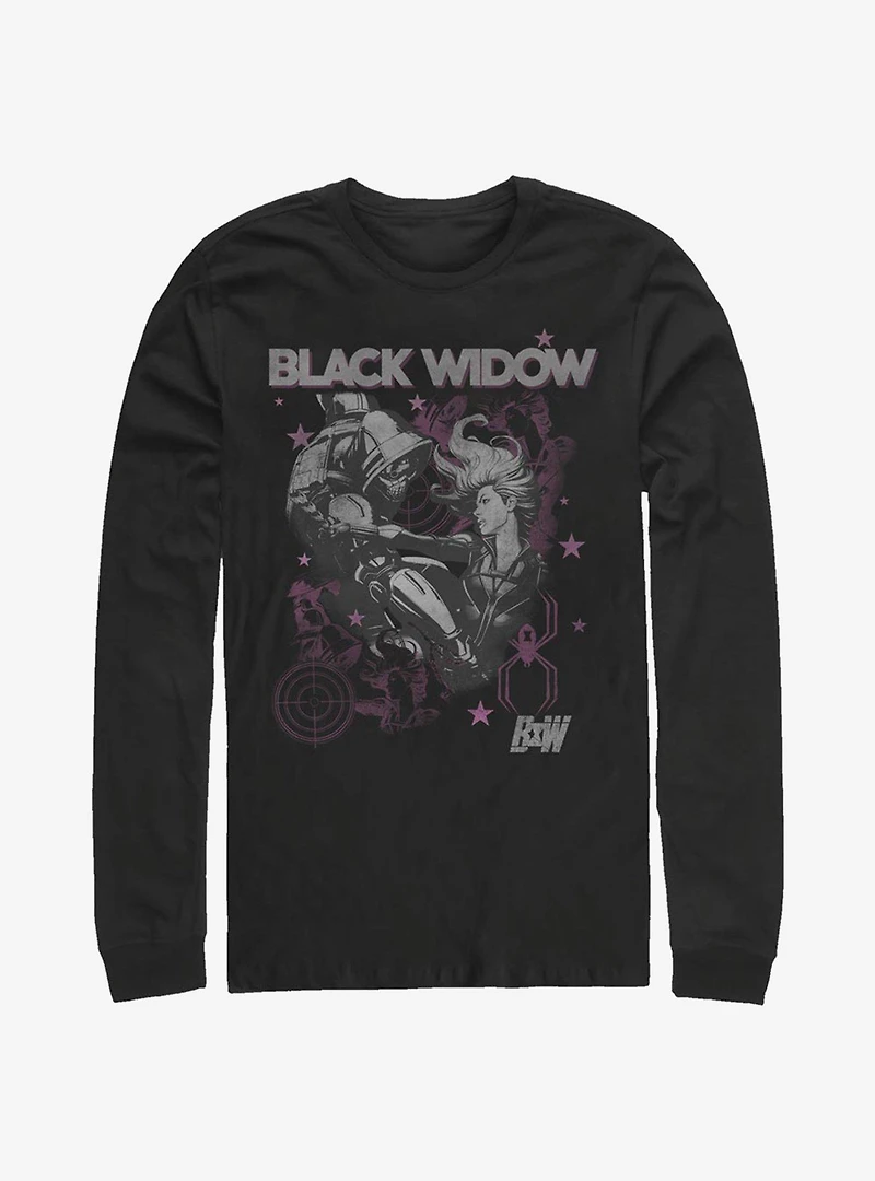 Marvel Black Widow Poster Long-Sleeve T-Shirt