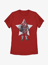 Marvel Black Widow Serious Red Guardian Womens T-Shirt