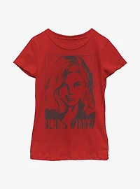 Marvel Black Widow Tie Dye Youth Girls T-Shirt