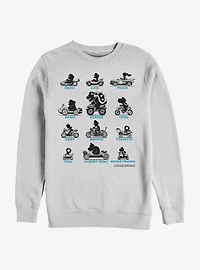 Super Mario Kart Silhouettes Crew Sweatshirt