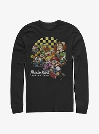 Super Mario Checkered Kart Long-Sleeve T-Shirt