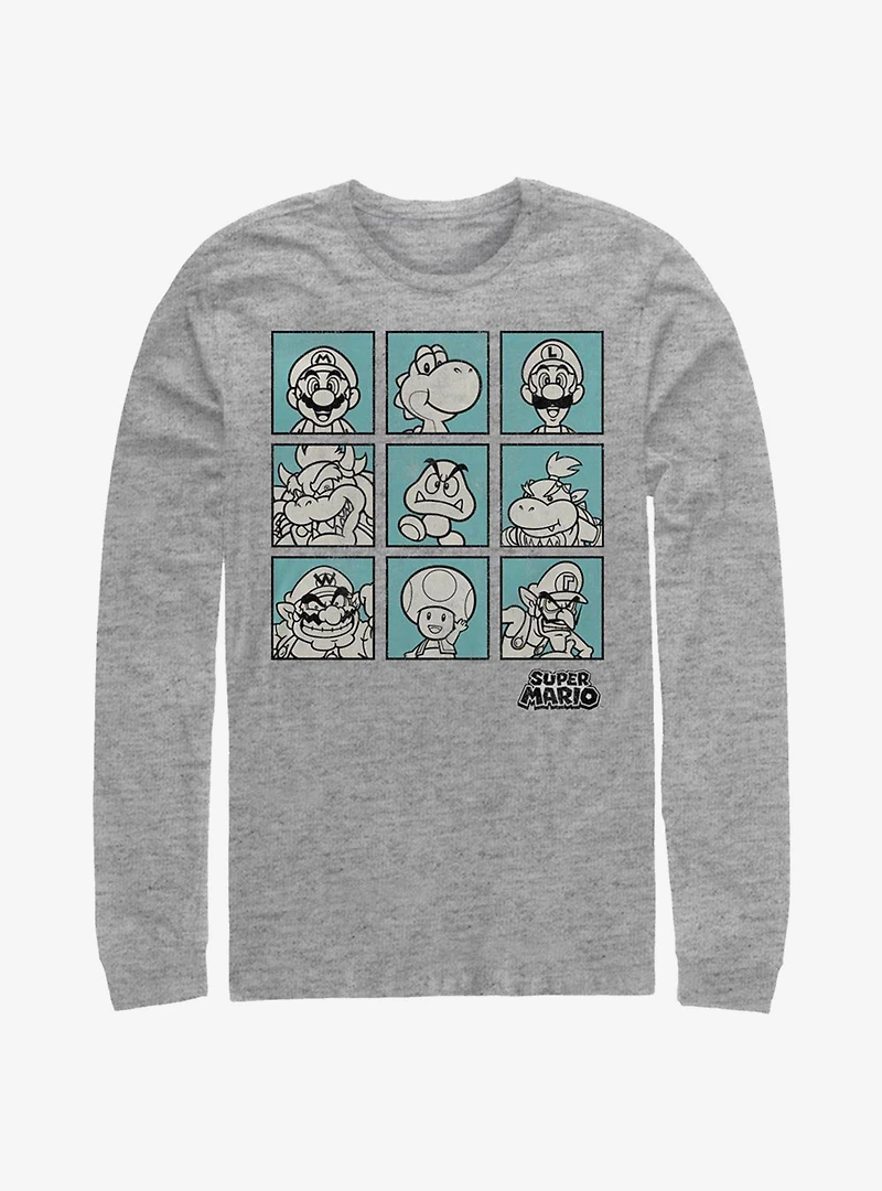 Super Mario Box Seats Long-Sleeve T-Shirt