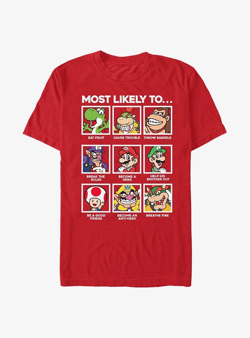 Nintendo Super Mario Most Likely To T-Shirt