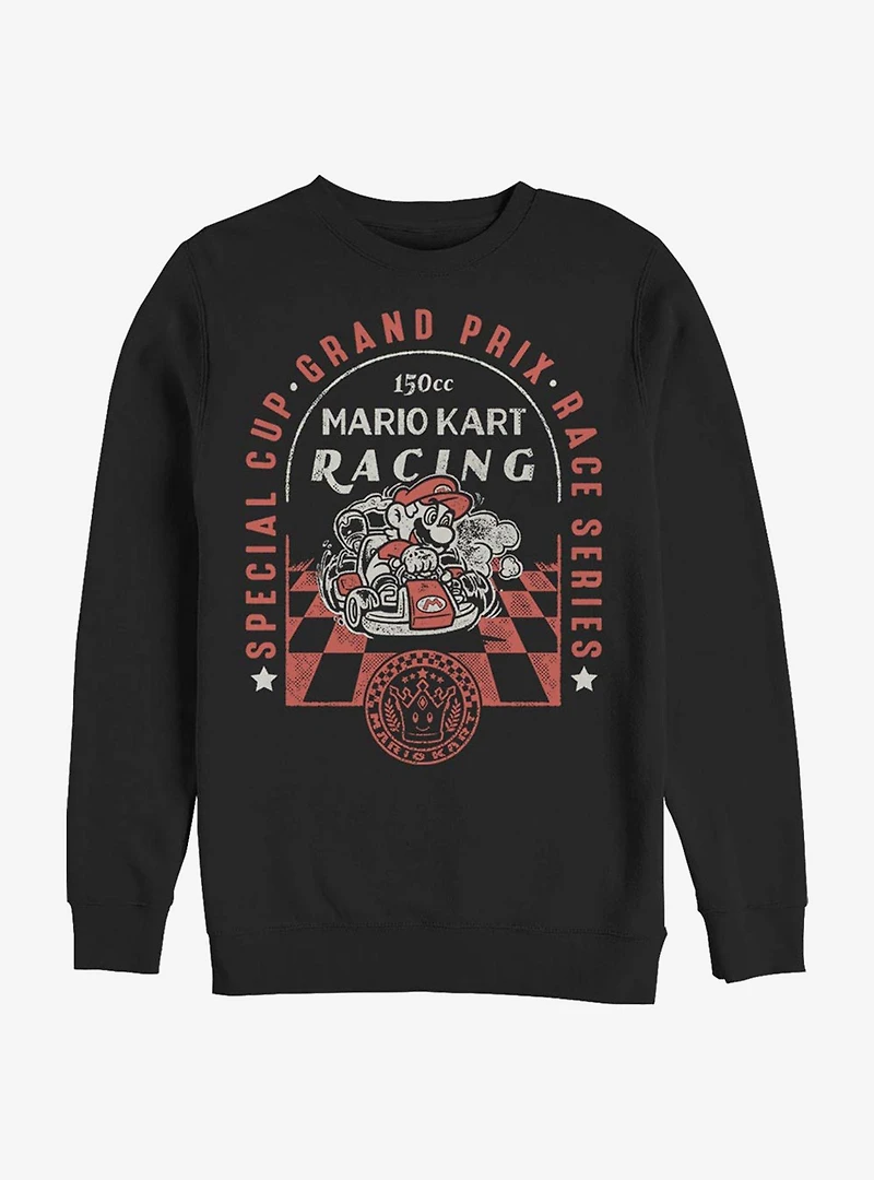Super Mario Checkered Passed Crew Sweatshirt