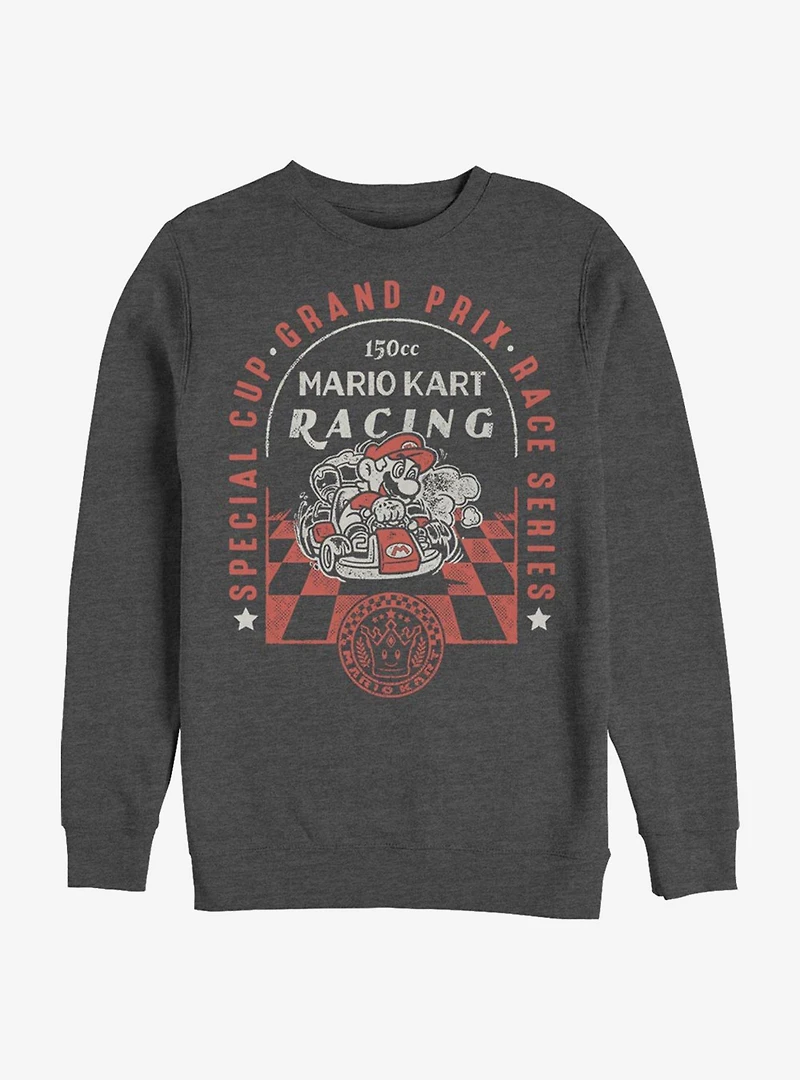 Super Mario Checkered Passed Crew Sweatshirt