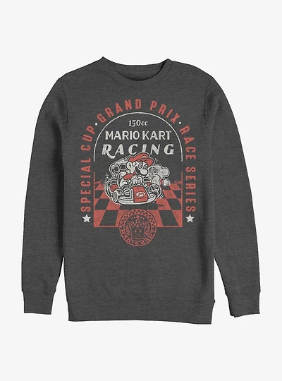 Super Mario Checkered Passed Crew Sweatshirt